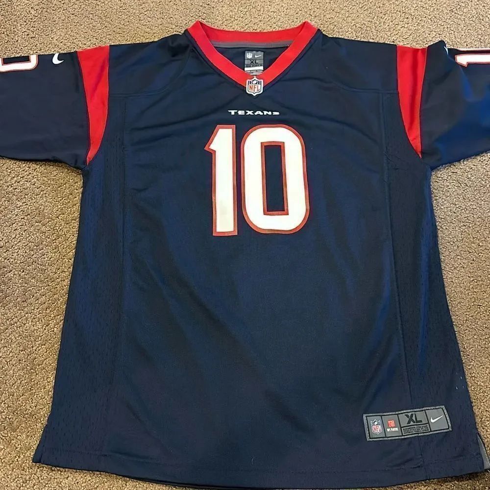 Nike Boys NFL Navy Blue Houston Texans Hopkins #10 Jersey - Size XL